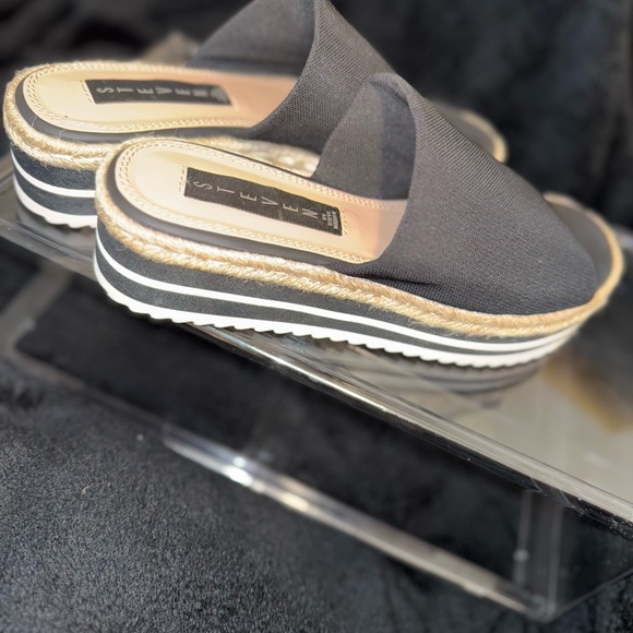 Seven7 Black Espadrille Platform Sandals - Picture 8 of 12